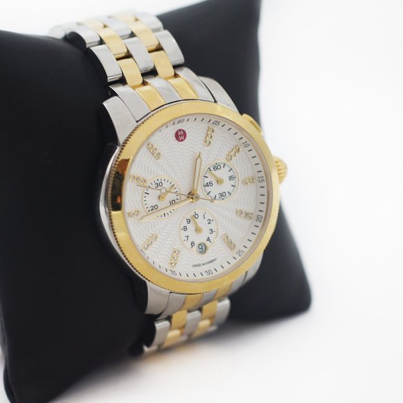 Michele Uptown Gold and Diamond watch 39mm/18mm Michele | Accessories | Michele Uptown Gold And Diamond  main image 4